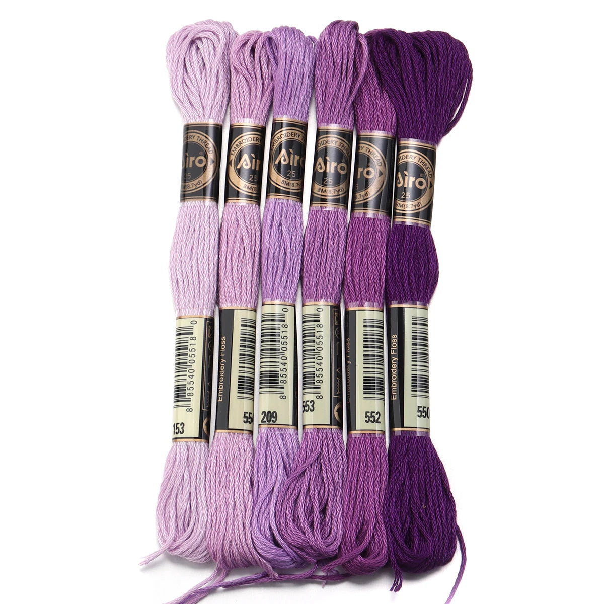 6Pcs/Lot 8m Polyester Cross Stitch Thread Colorful Embroidery Thread String Strap For DIY Sewing Crafts Clothing Accessorie 2030