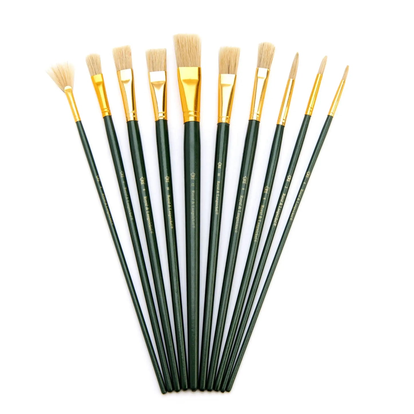 Royal & Langnickel - 10pc Long Handle, Acrylic and Oil Paint Brush Set