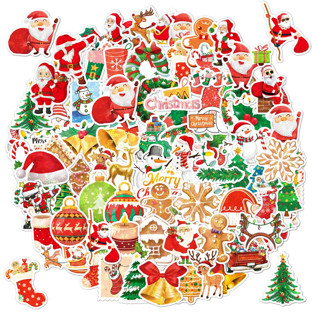 160Pcs Holiday Stickers Christmas Theme Stickers for Kids  Christmas Ornament Stickers Bulk Pack Party Gifts for Adults Party
