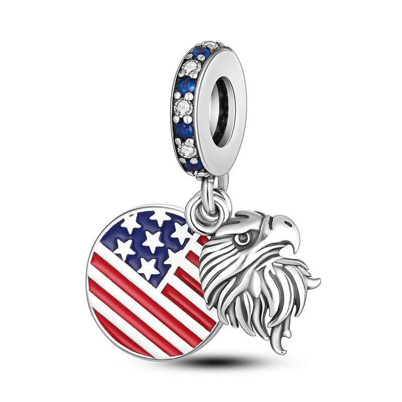 925 Sterling Silver Airplane Luggage Travel Pendants Bracelet Charms Fit Bangle For Women Jewelry Party Beads Gift DIY Accessory