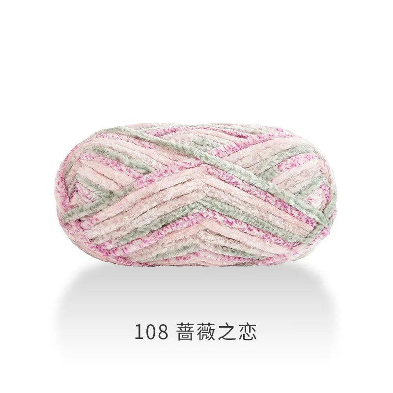 1pcs 100g super soft velvet wool coarse knitted yarn material package hand-woven hat scarf cushion