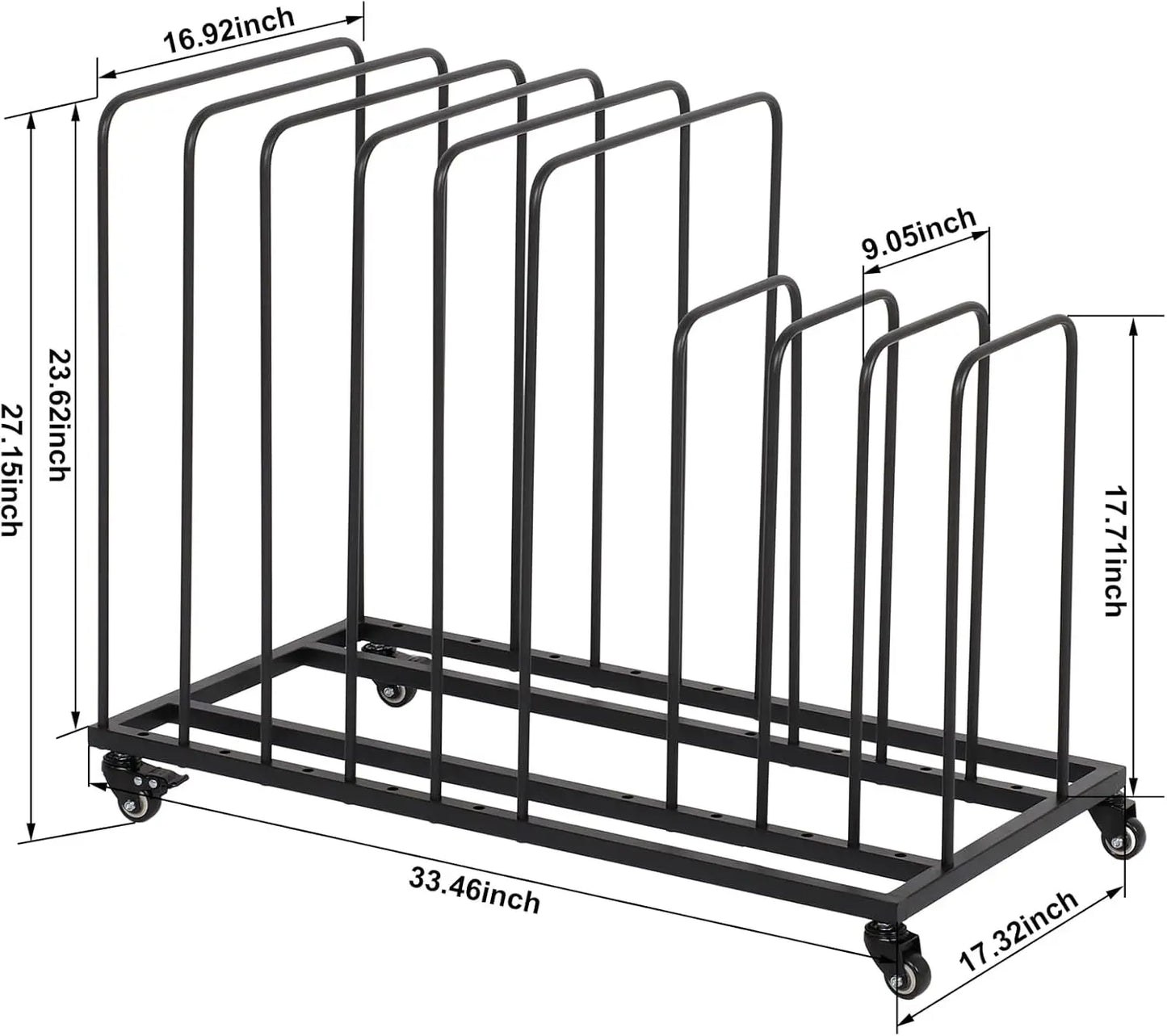 Art Storage Ra With Wheels 10 Section Art Drying Ra Metal Storage Stand Rolling Art Painting Display Ra For Canvas Boards,