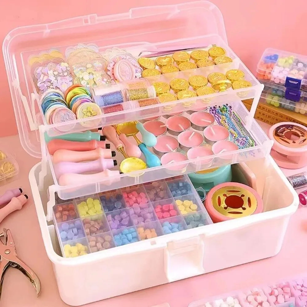 2/3 Layers Foldable Large Capacity Storage Box Multifunctional Plastic Portable Box