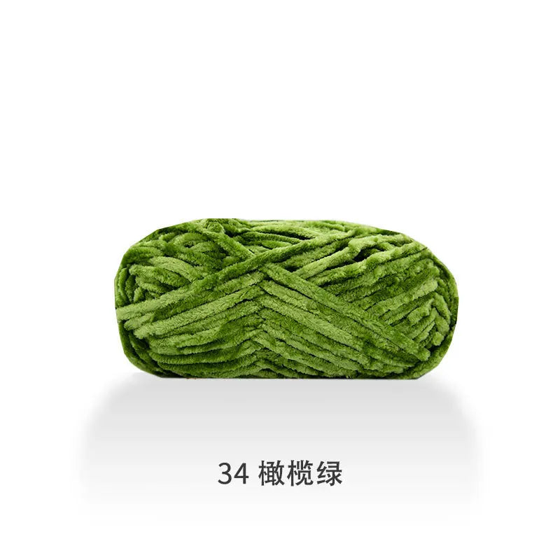 1pcs 100g super soft velvet wool coarse knitted yarn material package hand-woven hat scarf cushion