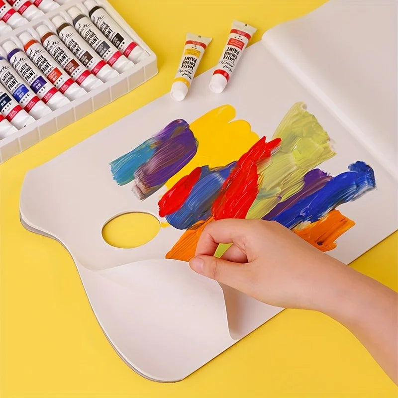 Tear-off Paper Palette Disposable No-Clean Tear-Off Portable Palette Outdoor Painting Tools Oil Painting Gouache Palette