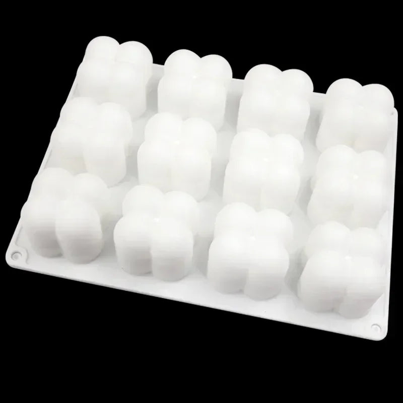 12 Cavity Small Cube Candle Mold   DIY Handmade Soap Candle Making Craft Supply