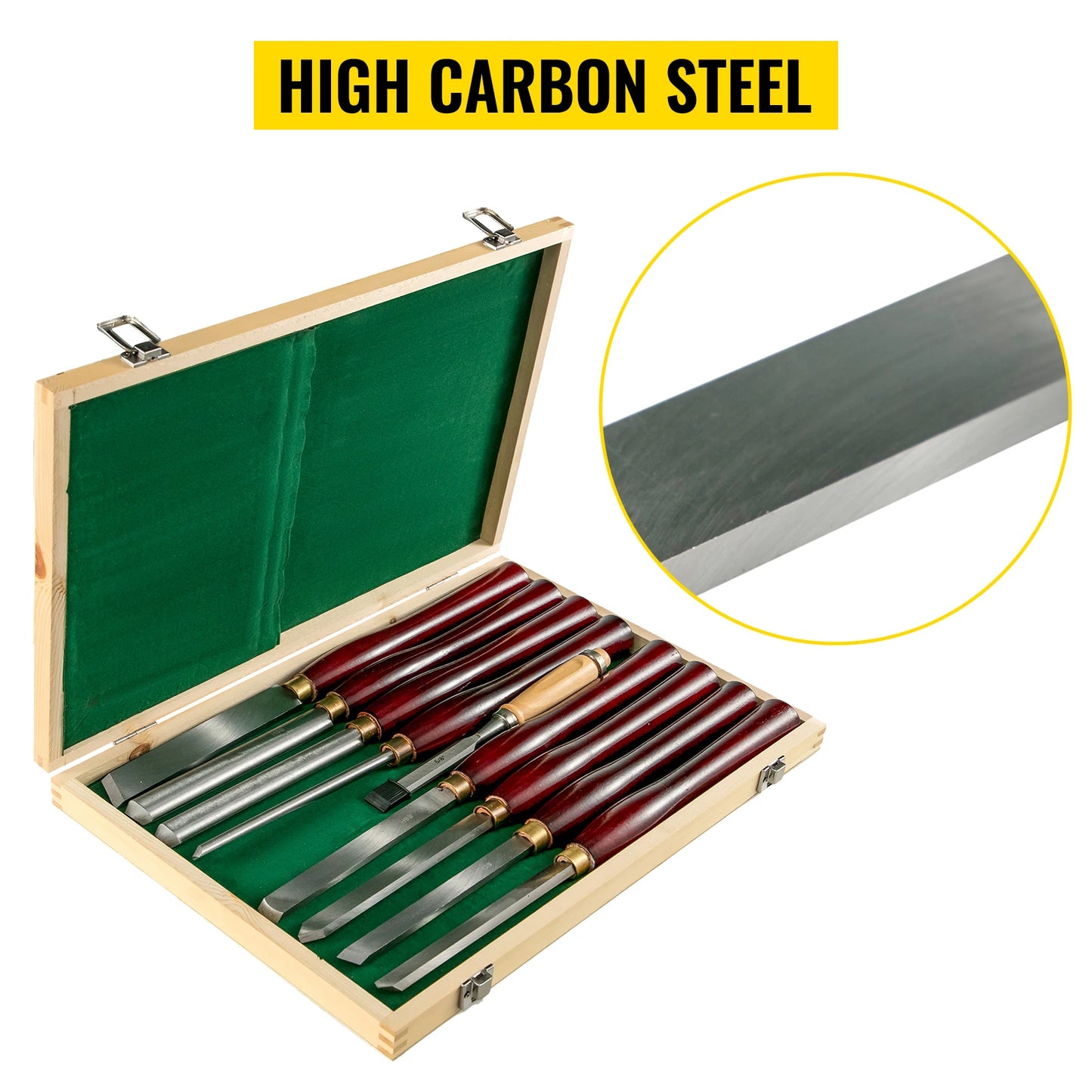 VEVOR Wood Turning Tools Wood Carving Hand Chisel Set Lathe Knife Professional Gouges Woodcraft Carpentry Tools