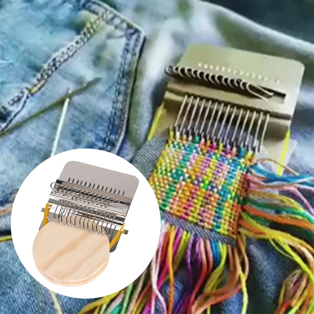 Knitting Tools Knitting Tools For Mending Clothes and Jeans Small Frame Hand Tapestry Wood Loom Weaving Frame Small Loom Darning Machine