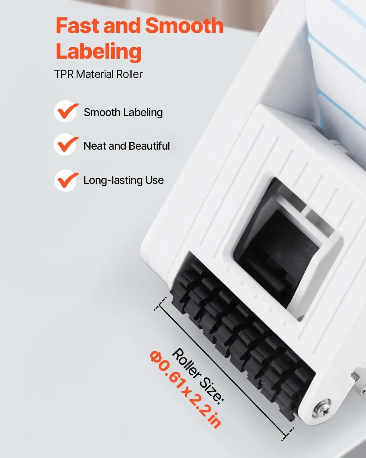 Manual Label Applicator , Portable Handheld Labeling Machine Supports 0.59-2.17" Label Width