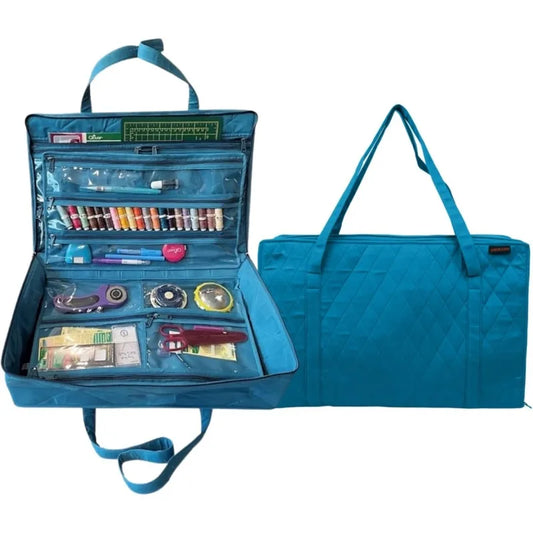 Craft Storage Bag with 20 pockets for Quilting Supplies, Sewing Notions, Embroidery &