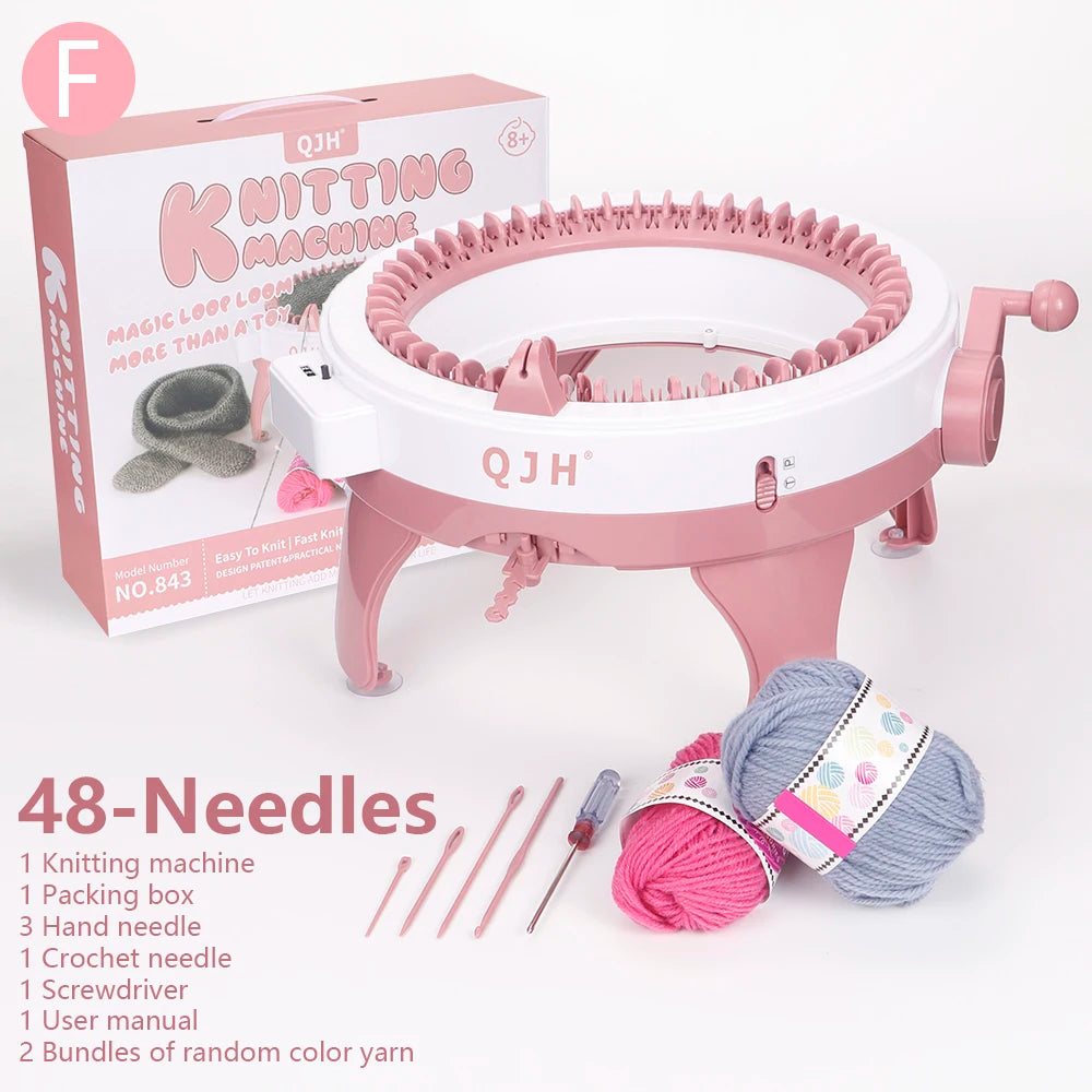 Manual Automatic Knitting Machine DIY Wool Crochet Scarf Sweater Adult Children Hats Socks Artifact Knitting Tools 22/40/48 Need