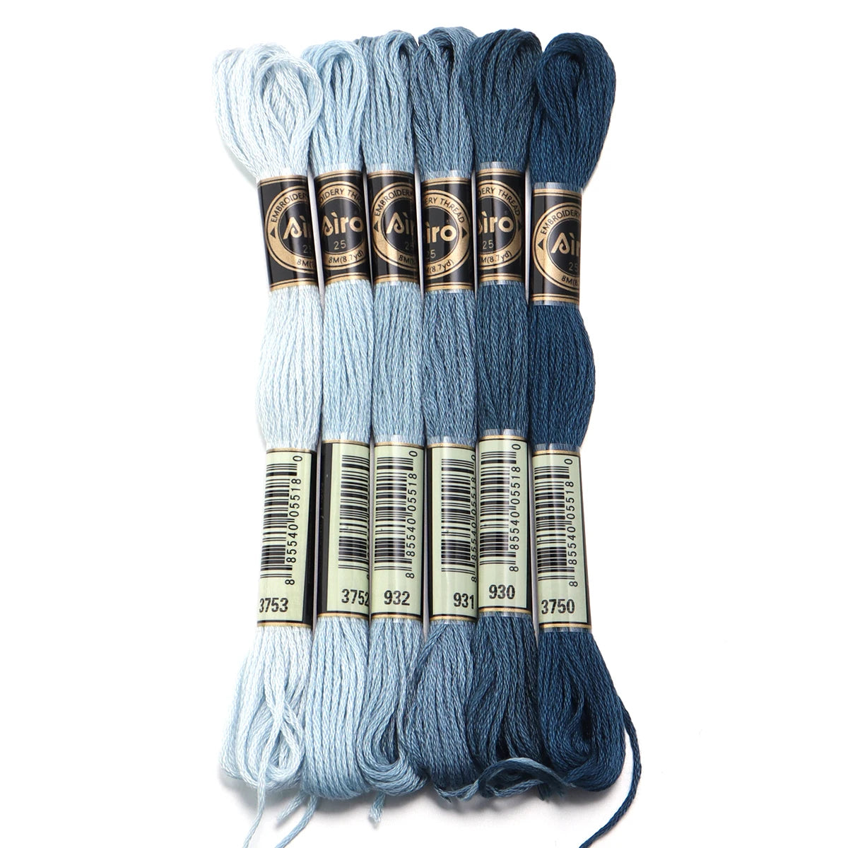 6Pcs/Lot 8m Polyester Cross Stitch Thread Colorful Embroidery Thread String Strap For DIY Sewing Crafts Clothing Accessorie 2030