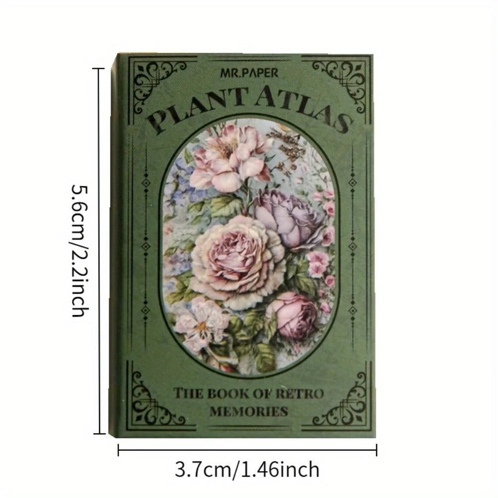 6 models of 600 sheets Vintage, Non Sticky Memo Pad for DIY Crafting