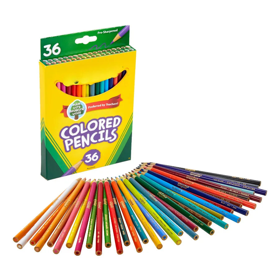 Colored Pencil Set, 36 Ct, Arts & Crafts, School Supplies, GIfts for Kids and Artists