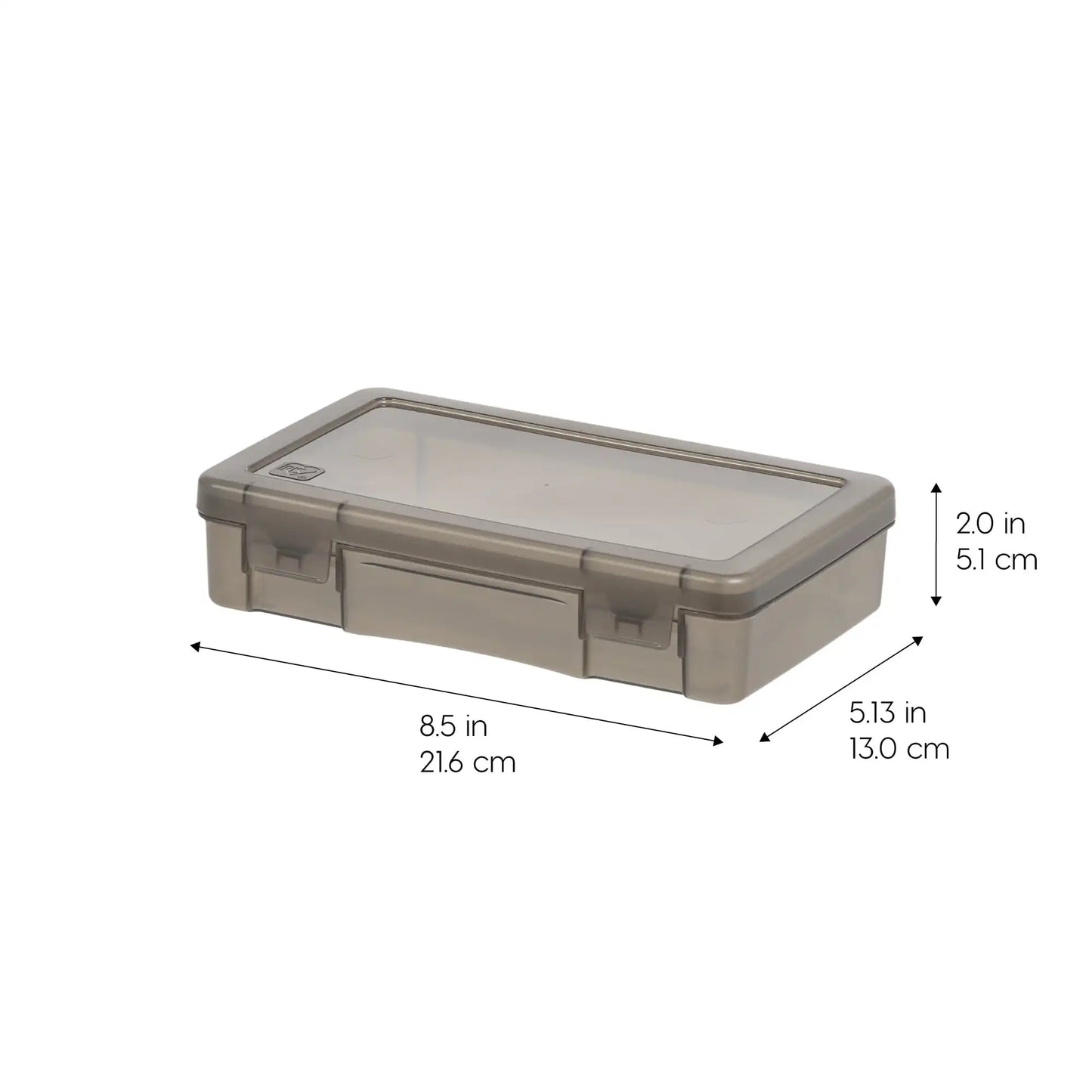 IRIS Small Plastic Pencil Case, Hobby Art Craft Supply Organizer, Pencil Box, Gray, Set of 10