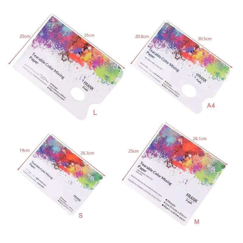 Artist Disposable Tear-Off Palette Paper Paint Palette Plate For Artist Gouache Acrylic Oil Painting Watercolor Art SuppliesHot