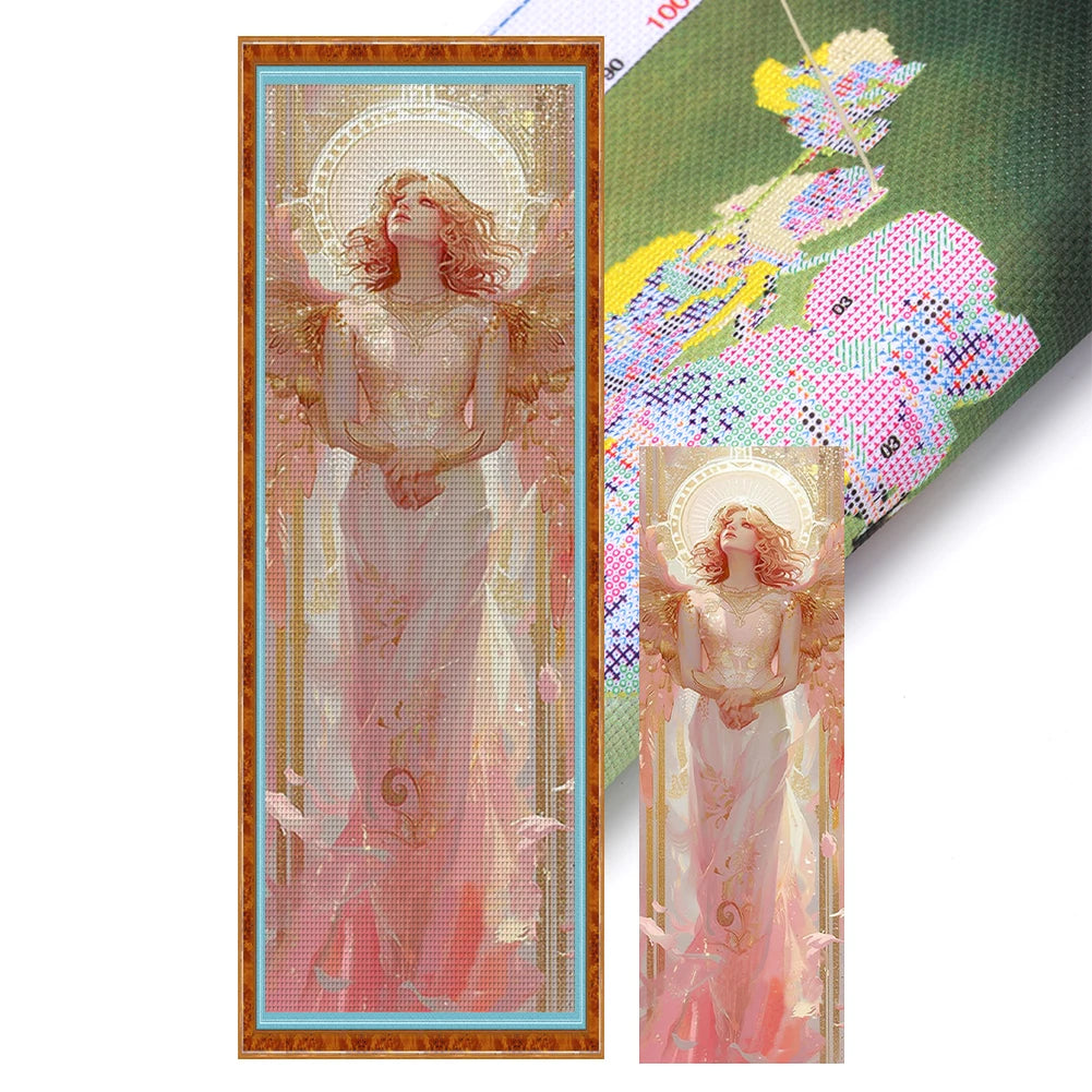 Full Embroidery Eco-cotton Thread 11CT Printed Girl Cross Stitch Kit Art for New Year Gift/KTV Wall Decoration