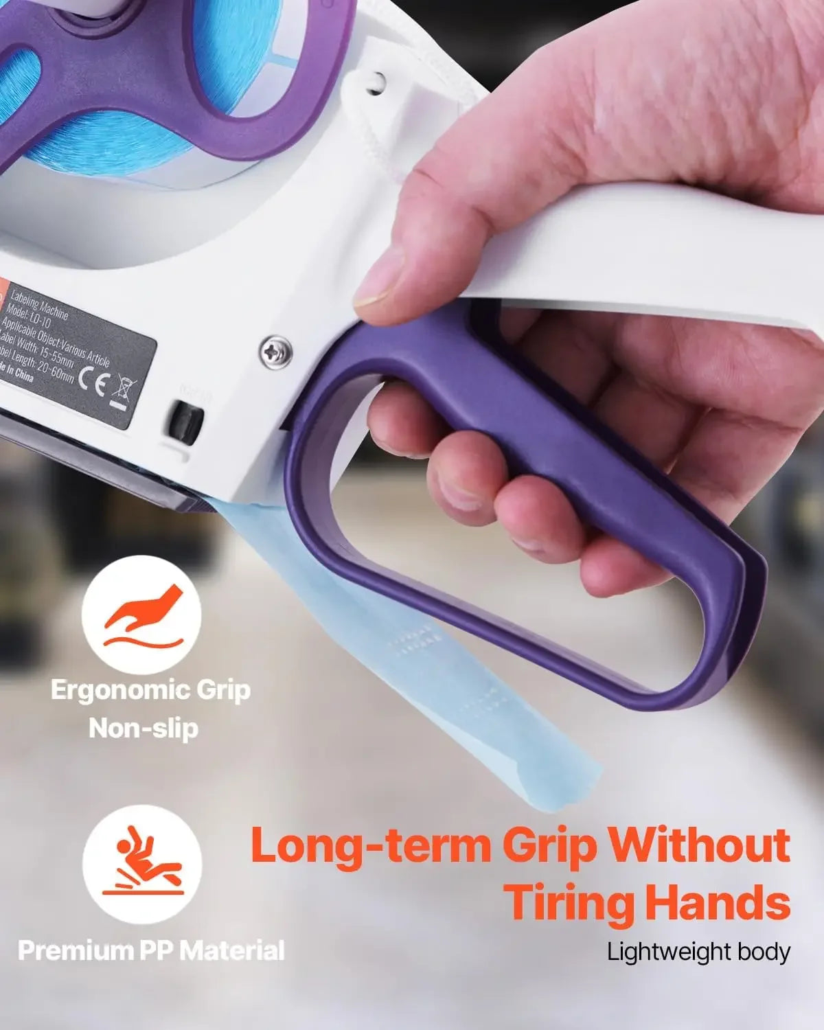Manual Label Applicator , Portable Handheld Labeling Machine Supports 0.59-2.17" Label Width