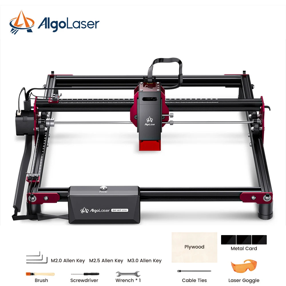 Algolaser DIY Mini 5W Laser Engraver Cutter 315*300MM Portable Logo Printer Woodworking Tools CNC Machine Offline Control Marker