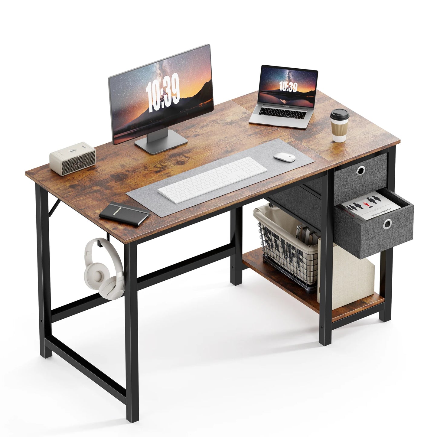 JHK Computer Desk With Drawers