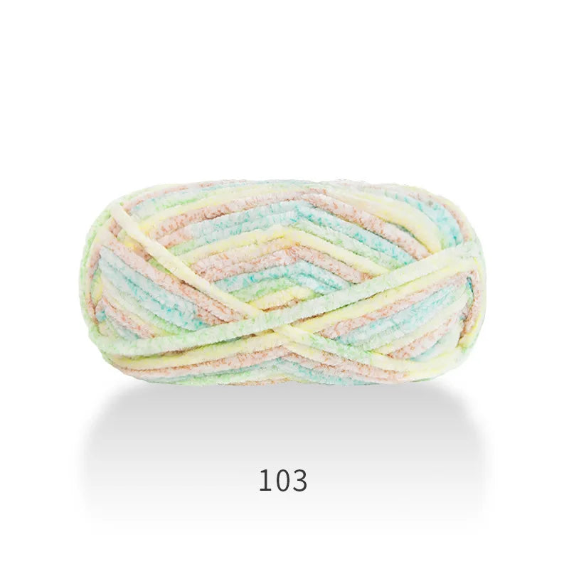 1pcs 100g super soft velvet wool coarse knitted yarn material package hand-woven hat scarf cushion