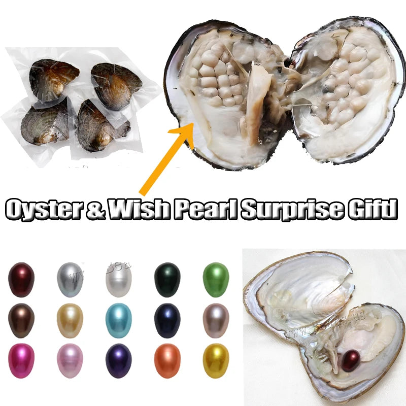 1-50PC Oyster Wish Pearl Kit Freshwater Pearl Rice mixed colors 5-8mm Freshwater Pearl Beads Jewelry DIY Accessories Gift