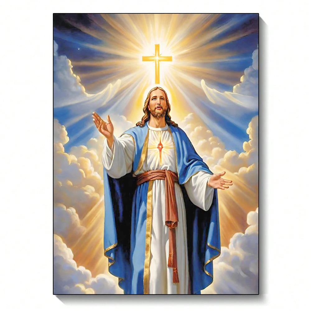 Jesus Christ Cross Diamond Painting Kit 5D DIY Diamond Embroidery Cross Stitch Handmade Art Gift Crafts Home Decor Gift