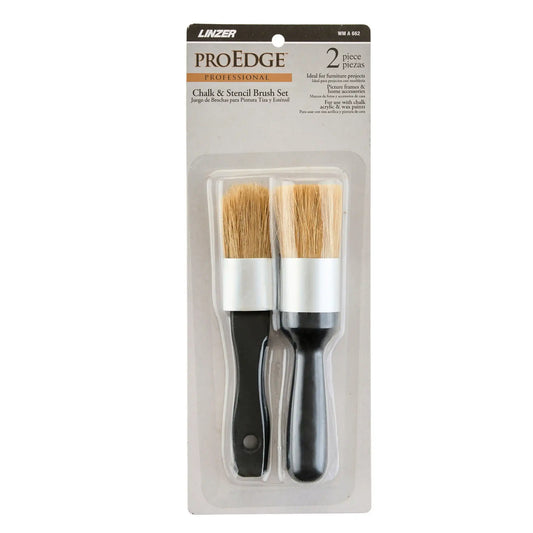 PRO EDGE by Linzer 2-Piece Chalk and Stencil Paint Brush Set