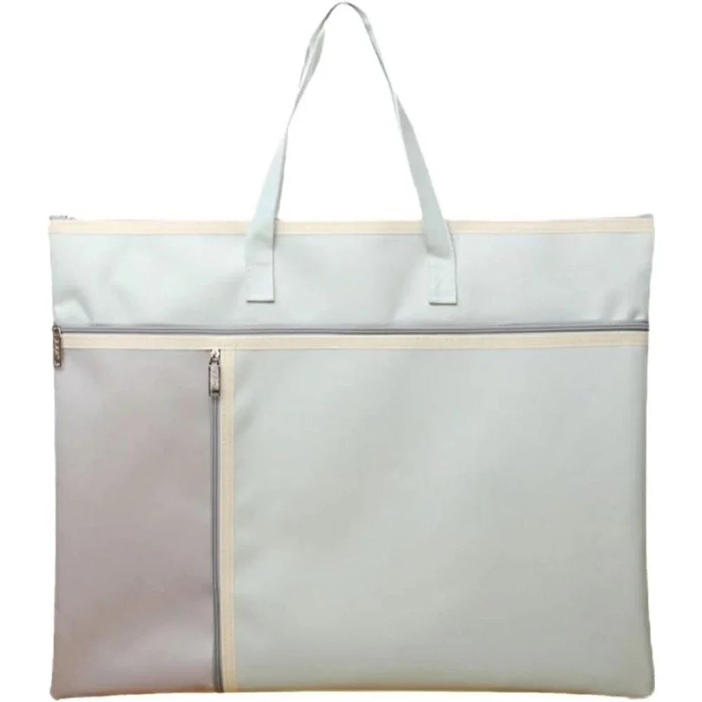 Art Portfolio Bag with Zipper and Handle Large Capacity Oxford Bag Artwork Storage Container A3 Size