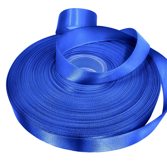 Royal Blue Single Faced Satin Ribbon, 7/8 X 100 Yards by Gwen Studios