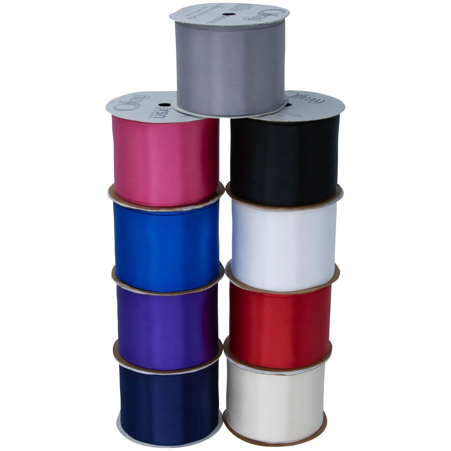 Ribbon, Carnation Pink 2 1/4 Inch Single Face Satin Polyester Ribbon, 9 Feet
