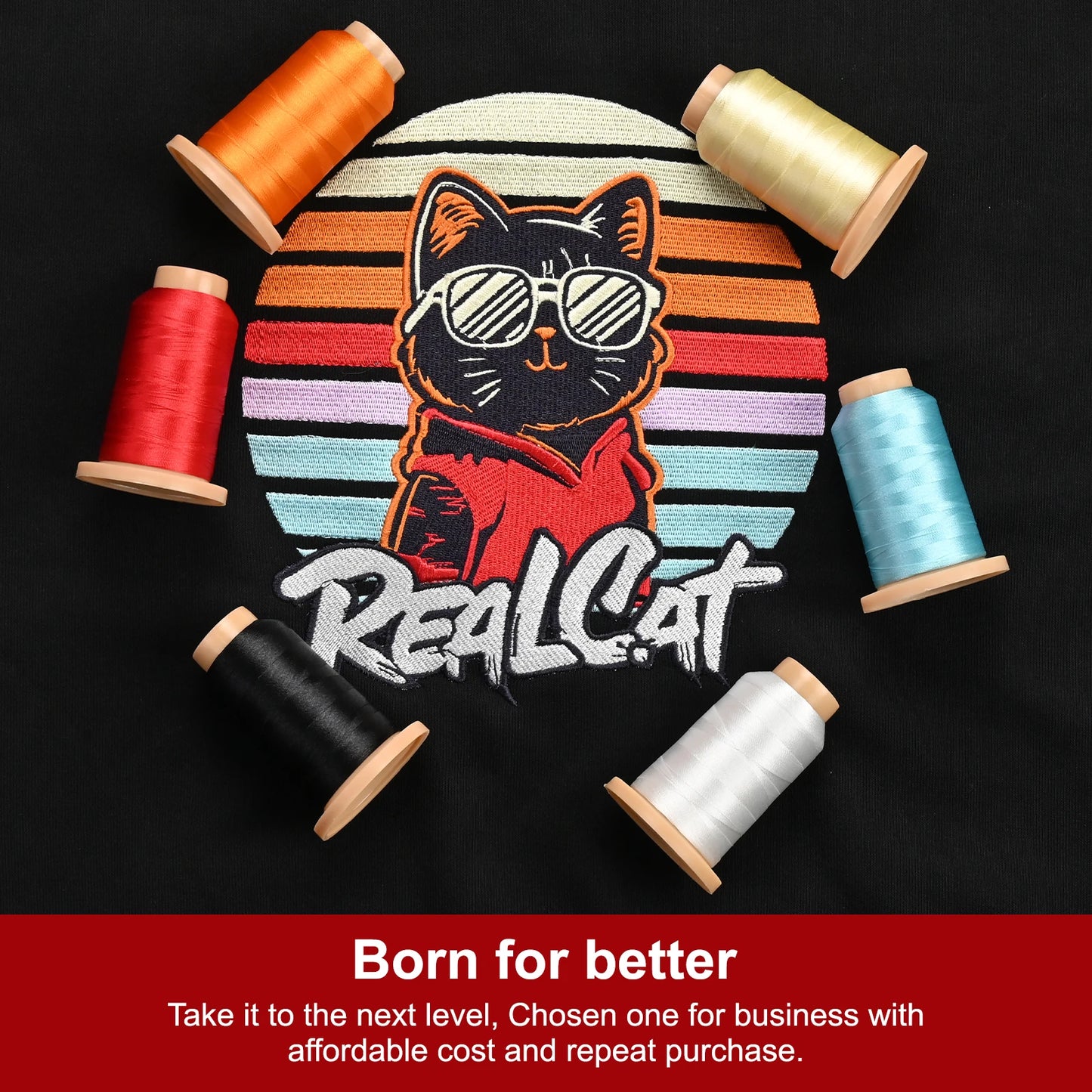 RICHWORD 80Pcs ColorV 800M (875Y) Polyester Thread Kit Each Spool for Embroidery Machines & Sewing Machines