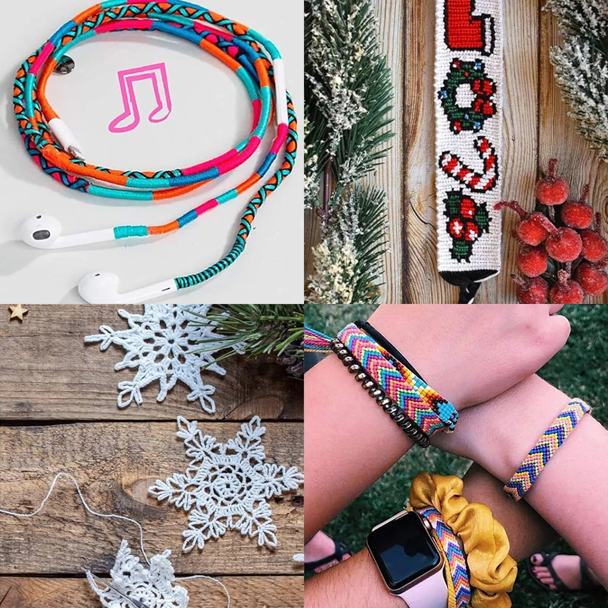 6Pcs/Lot 8m Polyester Cross Stitch Thread Colorful Embroidery Thread String Strap For DIY Sewing Crafts Clothing Accessorie 2030